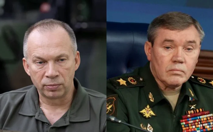 Comandantul șef al armatei ucrainene, Oleksandr Sîrski și omologul său rus Valeri
