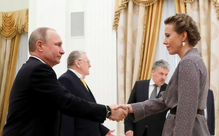 Putin și fina lui, Ksenia Sobchak. Foto: Profimedia Images