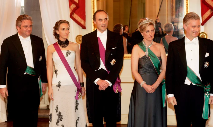Prințul Laurent cu Prințesa Claire, Prințul Lorenz cu Prințesa Astrid și Regele Philippe al Belgiei   GettyImages 80685409 jpg