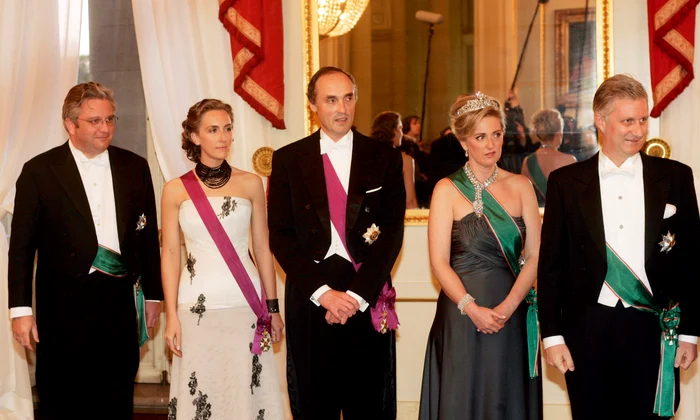 Prințul Laurent cu Prințesa Claire, Prințul Lorenz cu Prințesa Astrid și Regele Philippe al Belgiei   GettyImages 80685409 jpg