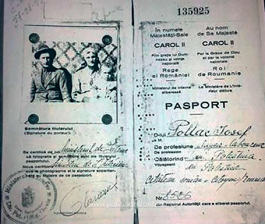 Pașaport românesc  FOTO Poliția de frontieră