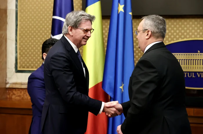 Întrevederea premierului Nicolae-Ionel Ciucă cu o delegație a FMI FOTO: GOV