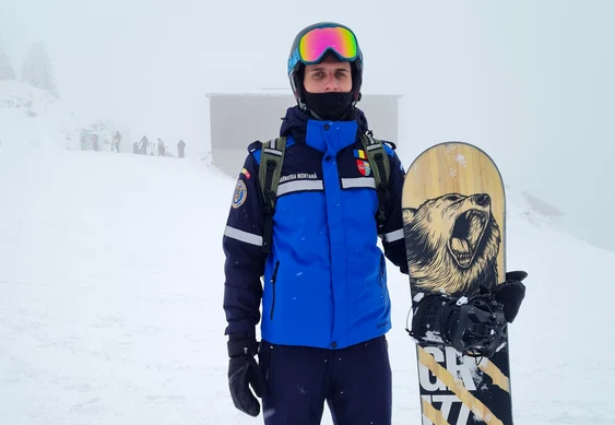 Călin Corboși este pe snowboard zi de zi FOTO IJJ Brașov