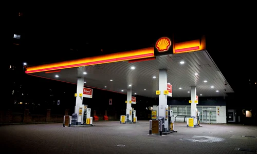 Benzinărie Shell goală în UK FOTO AFP