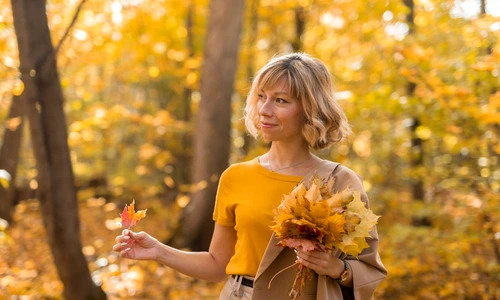 portrait beautiful young woman walking outdoors autumn fall season stylish girl concept jpg