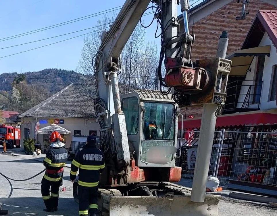 Pericol de explozie la Rucăr FOTO: ISU Argeș