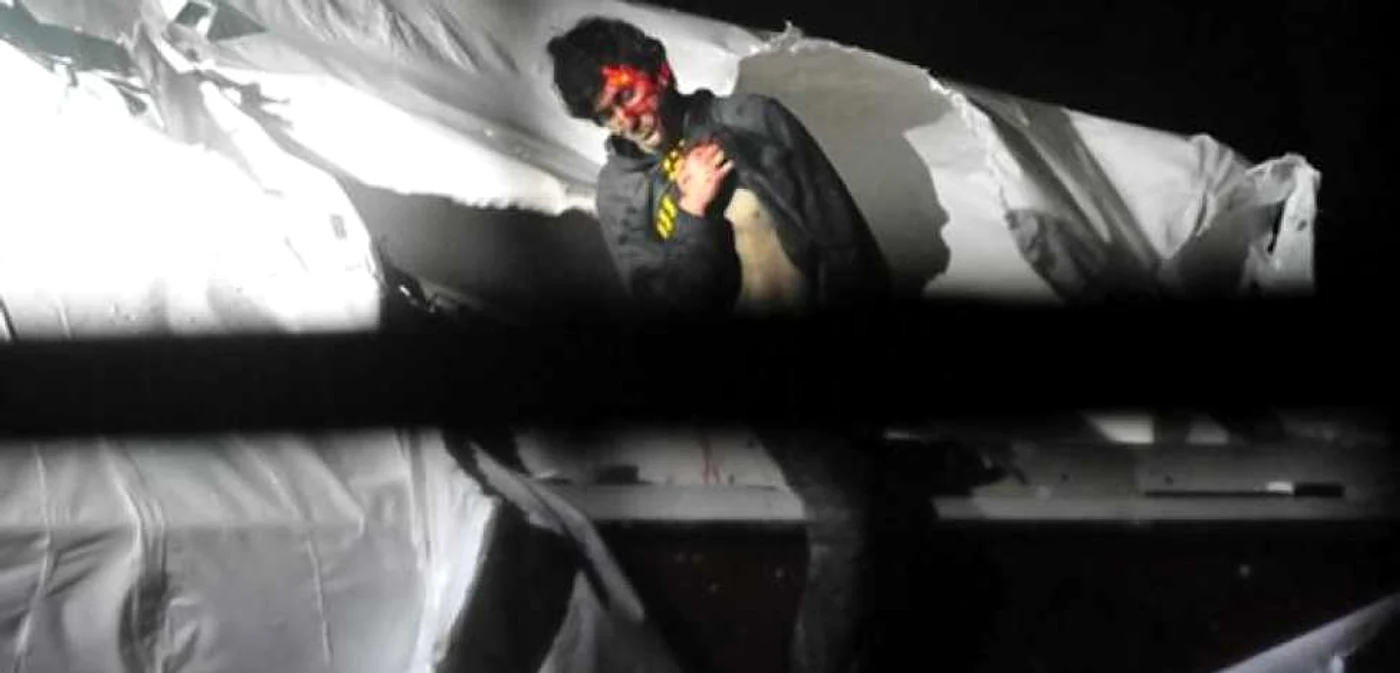 Johar Ţarnaev în momentul capturării sale de către poliţia din Boston