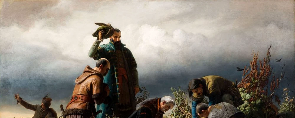 Descoperirea trupului regelui Ludovic al II-lea, după Bătălia de la Mohács. Pictură de Bertalan Székely