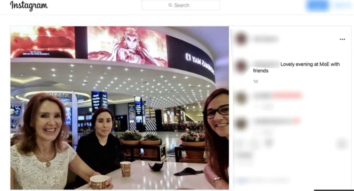 O fotografie  cu Prinţesa Latifa a cărei autenticitate nu a putut fi verificată a fost publicată pe Instagram FOTO captură BBC