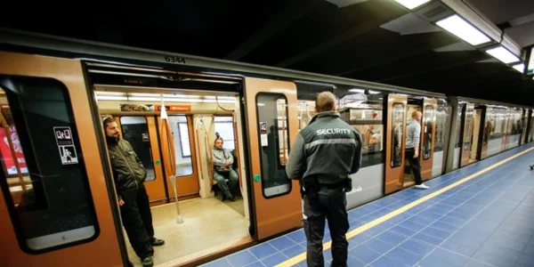 Staţia de metrou Bockstael din Bruxelles. FOTO www.deredactie.be