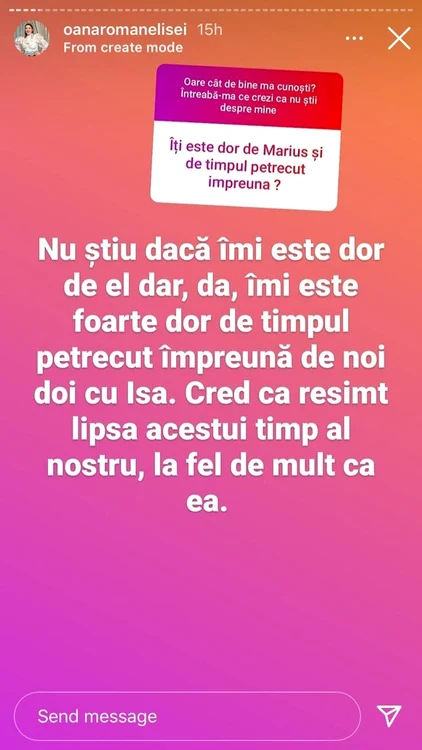 Oana Roman a vorbit despre fostul soț
