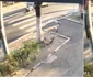 Accident surprins de o cameră de luat vederi pe o trecere de pietoni din Râmnicu Vâlcea Foto captură video