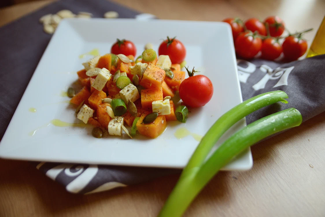 Salata de cartof dulce cu feta