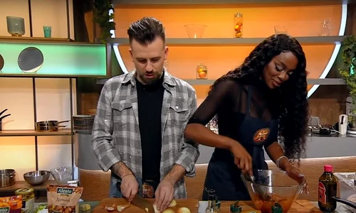 Florin Ristei si logodnica lui, Naomi Hedman, la Chefi la cutite 5 captura video jpg