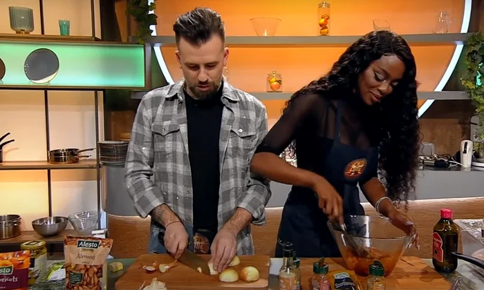 Florin Ristei si logodnica lui, Naomi Hedman, la Chefi la cutite 5 captura video jpg