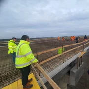 Lucrări la A0 - Autostrada Bucureștiului FOTO Facebook / Irinel Ionel Scriosteanu