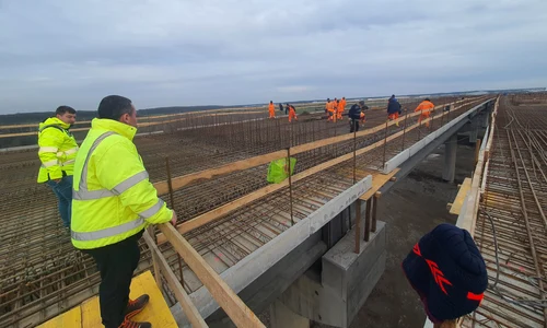 Lucrări la A0 - Autostrada Bucureștiului FOTO Facebook / Irinel Ionel Scriosteanu