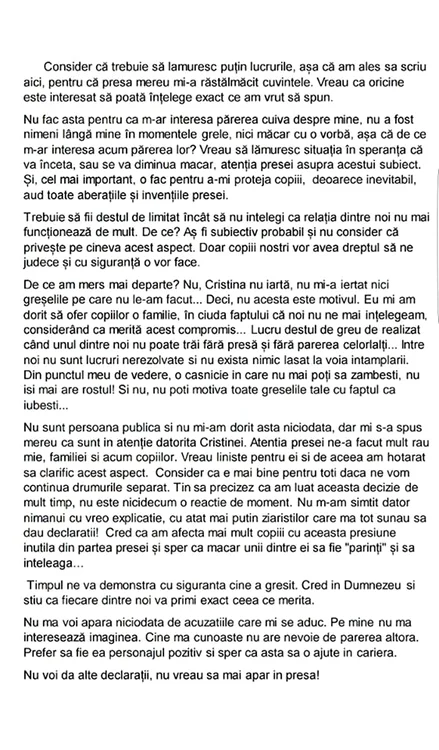 Alin Ionescu și Cristina Spătar au pus punct unei căsnicii de 9 ani