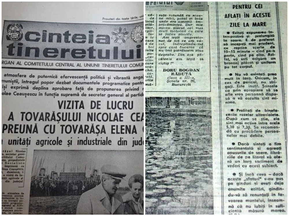 Ziarul Scînteia tineretului și articolul apărut în 18 decembrie 1989 FOTO Arhivele Naționale