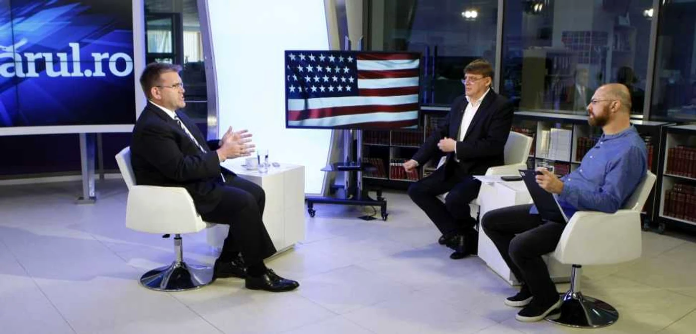 Dean Thompson în studioul Adevărul Live FOTO Eduard Enea
