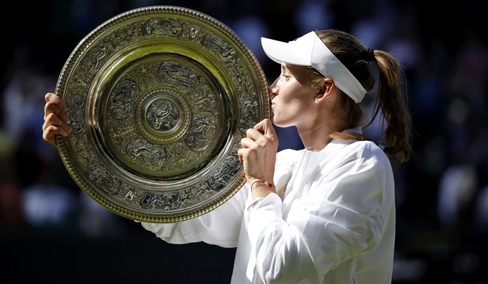 Elena Rybakina a luat zero puncte pentru triumful ei, la Wimbledon 2022. FOTO: EPA