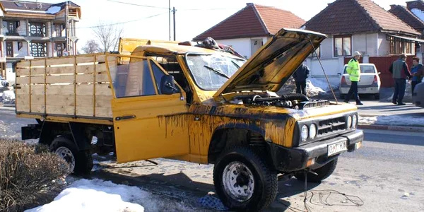 Mașina autohtonă a fost avariată