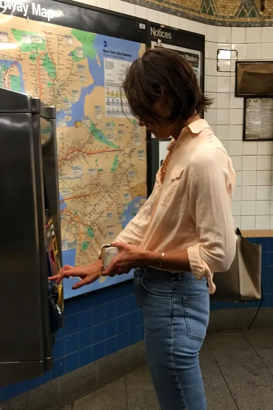Katie Holmes goes unnoticed on the subway in New York City jpeg