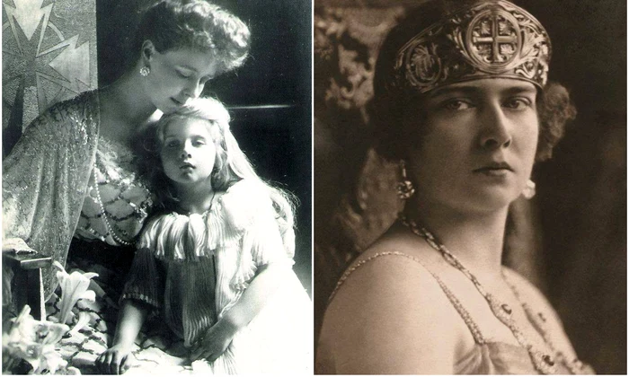 Regina Maria și Mignon, fiica ei, viitoarea Regina Maria a Iugoslaviei     Casa Regala jpg