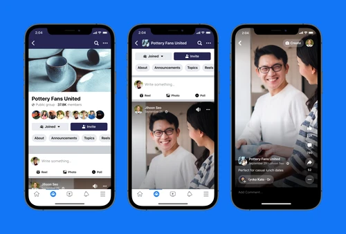Facebook Reels in Groups png