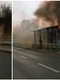 Tramvai în flăcări în București FOTO captură video 