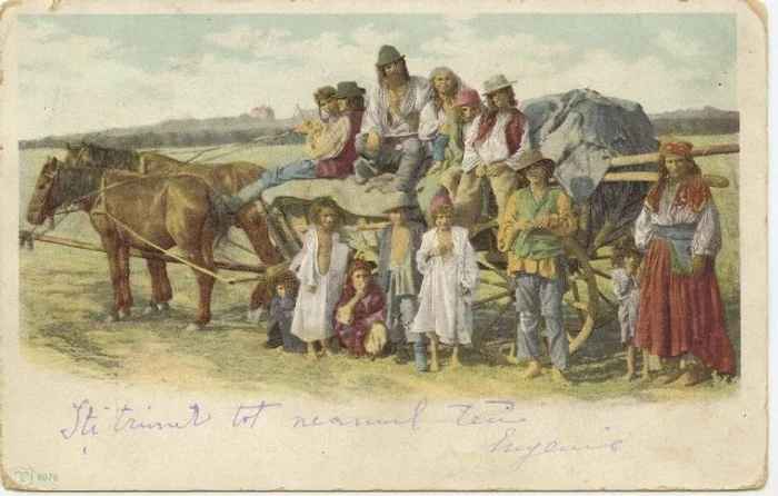 Familie de romi înainte de Marele Razboi FOTO Imago Romaniae