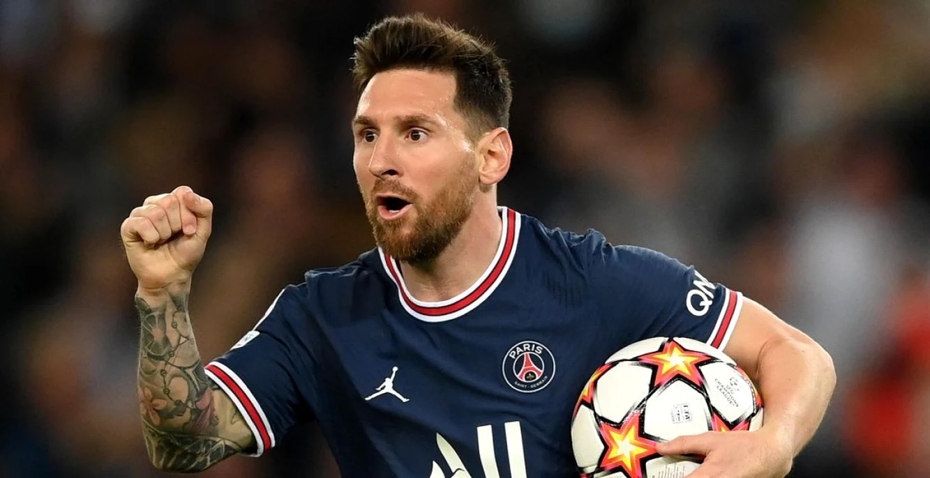 Imagine rară cu Lionel Messi marcând pentru PSG în acest an. Foto Getty Images