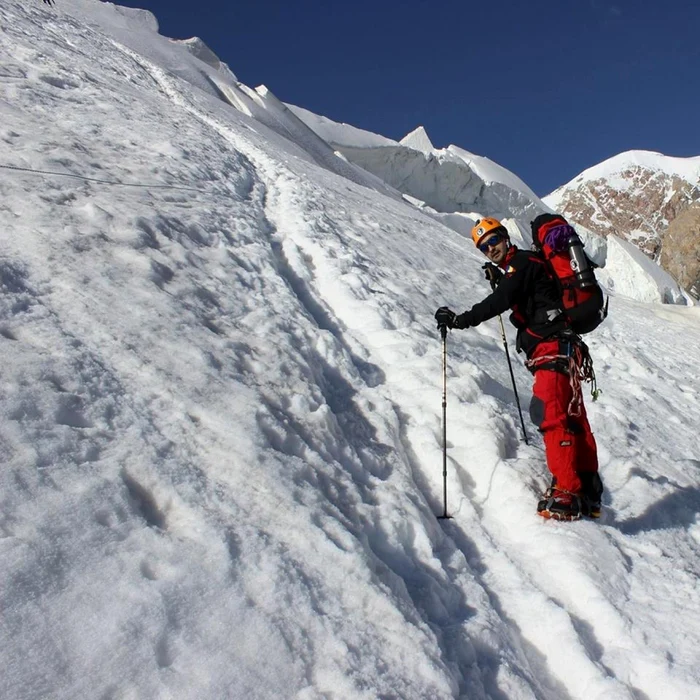 Alexandru Pop, în Munţii Pamir FOTO ctmsomesul.ro