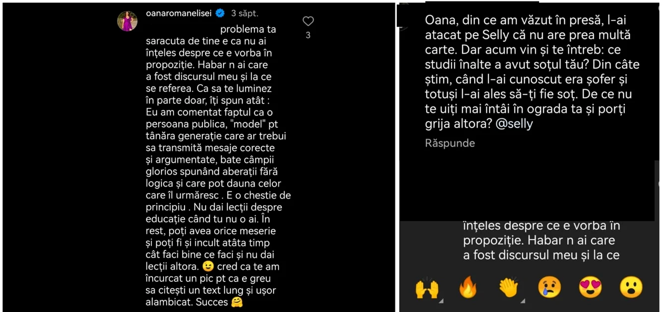 Oana Roman, criticată de fani / foto: Captură Instagram