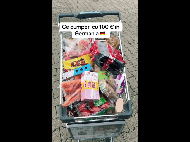 Un român arată ce a cumpărat în Germania cu 100 de euro. Cât de scumpă este viața în alte țări din Europa