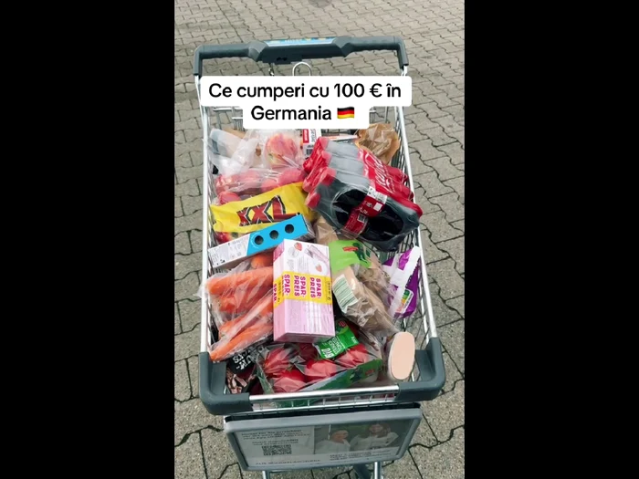 Cos de cumpărături în Germania de 104 euro/FOTO: TikTok
