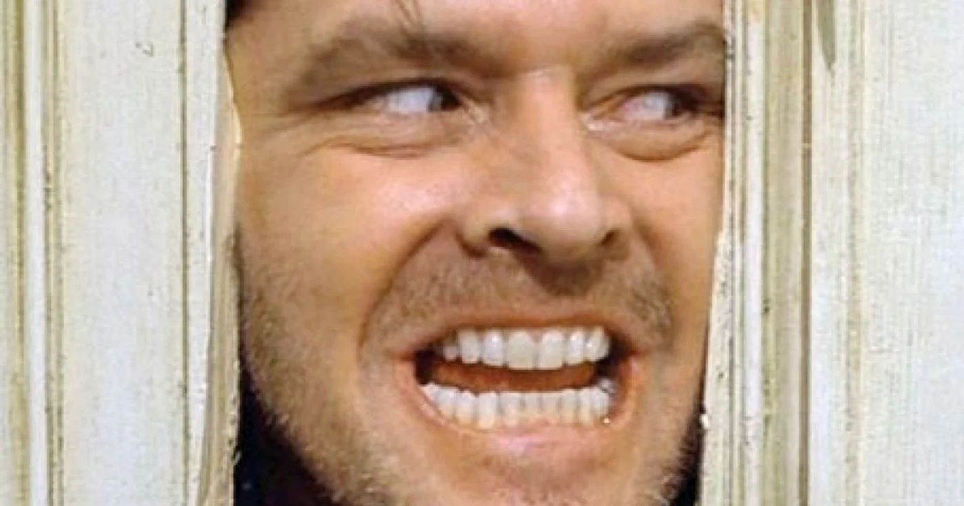 Jack Nicholson, în „The Shining“, regizat de Stanley Kubrick 