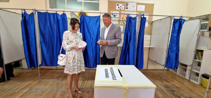 Klaus Iohannis și soția sa au votat în Sibiu