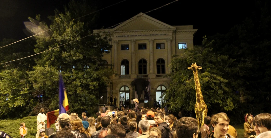 Coada la Muzeul „Grigore Antipa”, acum 5 ani, la Noaptea Muzeelor - Arhivă