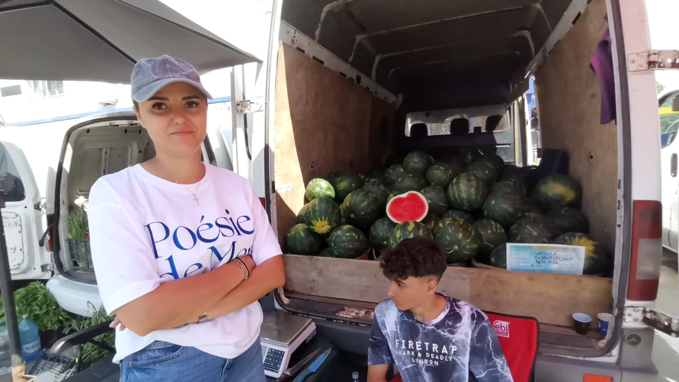 Lubenița din Rusănești a ajuns în Piața Zahana FOTO: Alina Mitran