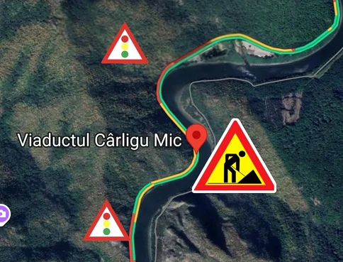 Restricțiile sunt valabile în zona viaductului. FOTO Facebook DRDP Craiova