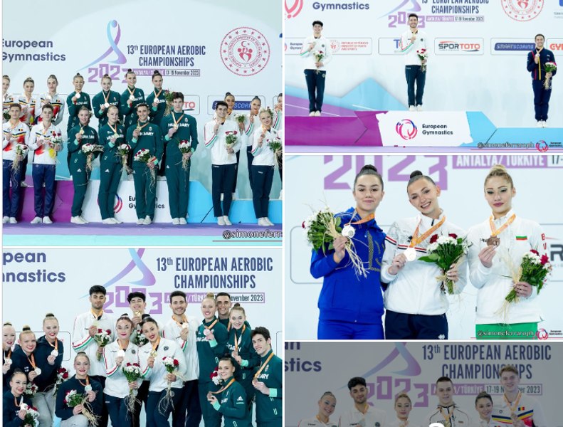 România a cucerit opt medalii la Campionatele Europene de gimnastică aerobică de la Antalya 