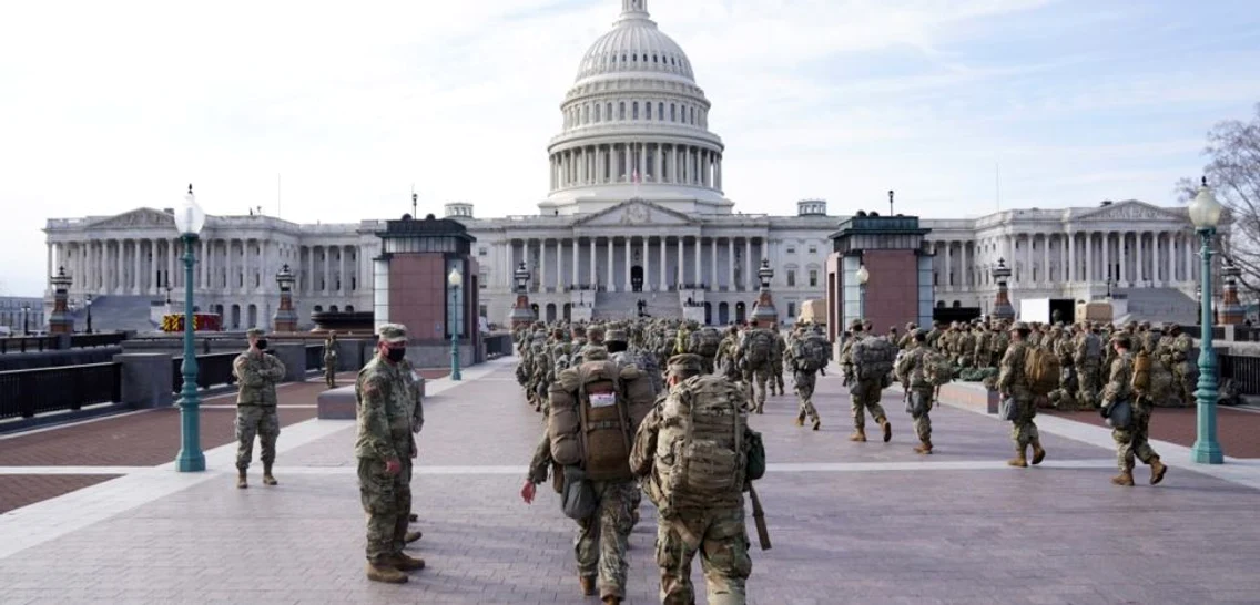 Măsuri de securitate fără precent în Washington pentru investirea noului preşedinte al americii. soldaţi. foto gettyimages