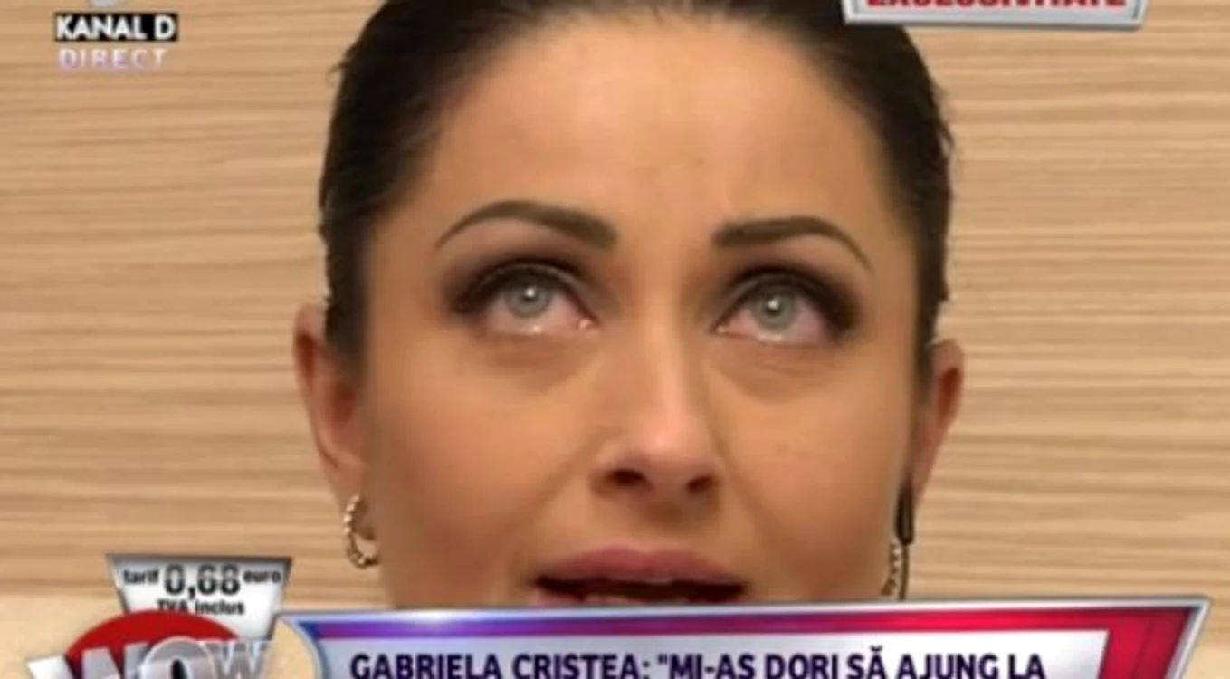 Gabriela Cristea nu si-a putut opri lacrimile (captură Kanal D)