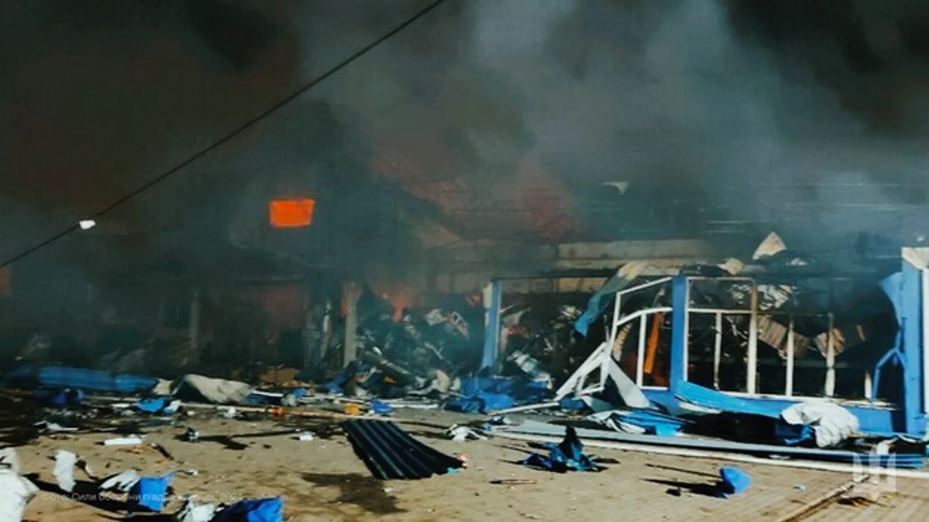 Depozit distrus la Nikopol FOTO zn.ua