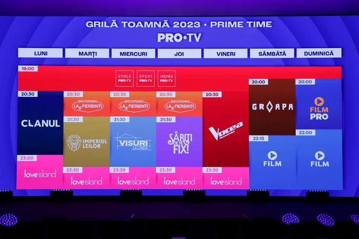 Grila PRO TV toamna 2023 jpeg