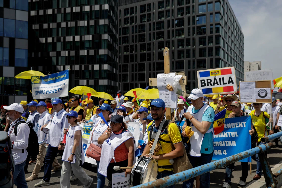 Sindicatele au anunțat că miercuri, 30 iulie, reiau protestele FOTO: Inquam Photos/Octav Ganea