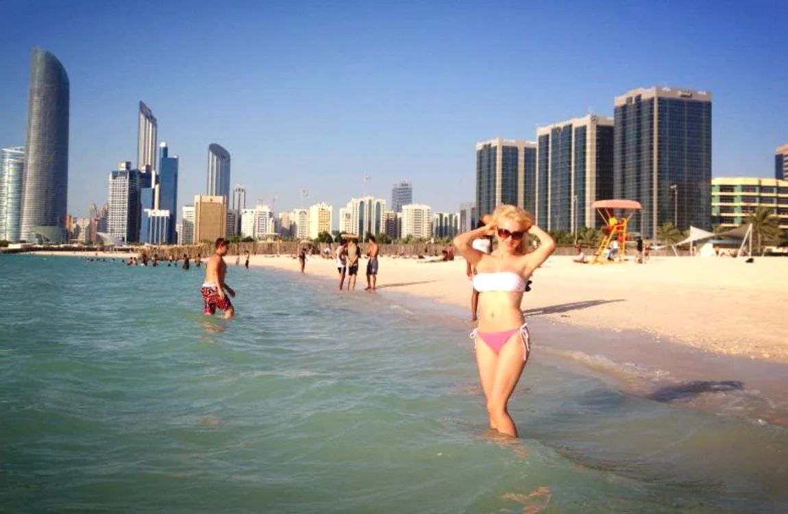 Larisa Drăgulescu în Abu Dhabi (FOTO FACEBOOK)