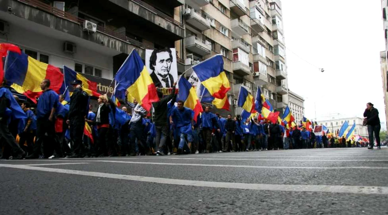 Protestatarii au mărșăluit prin centrul Bucureștiului