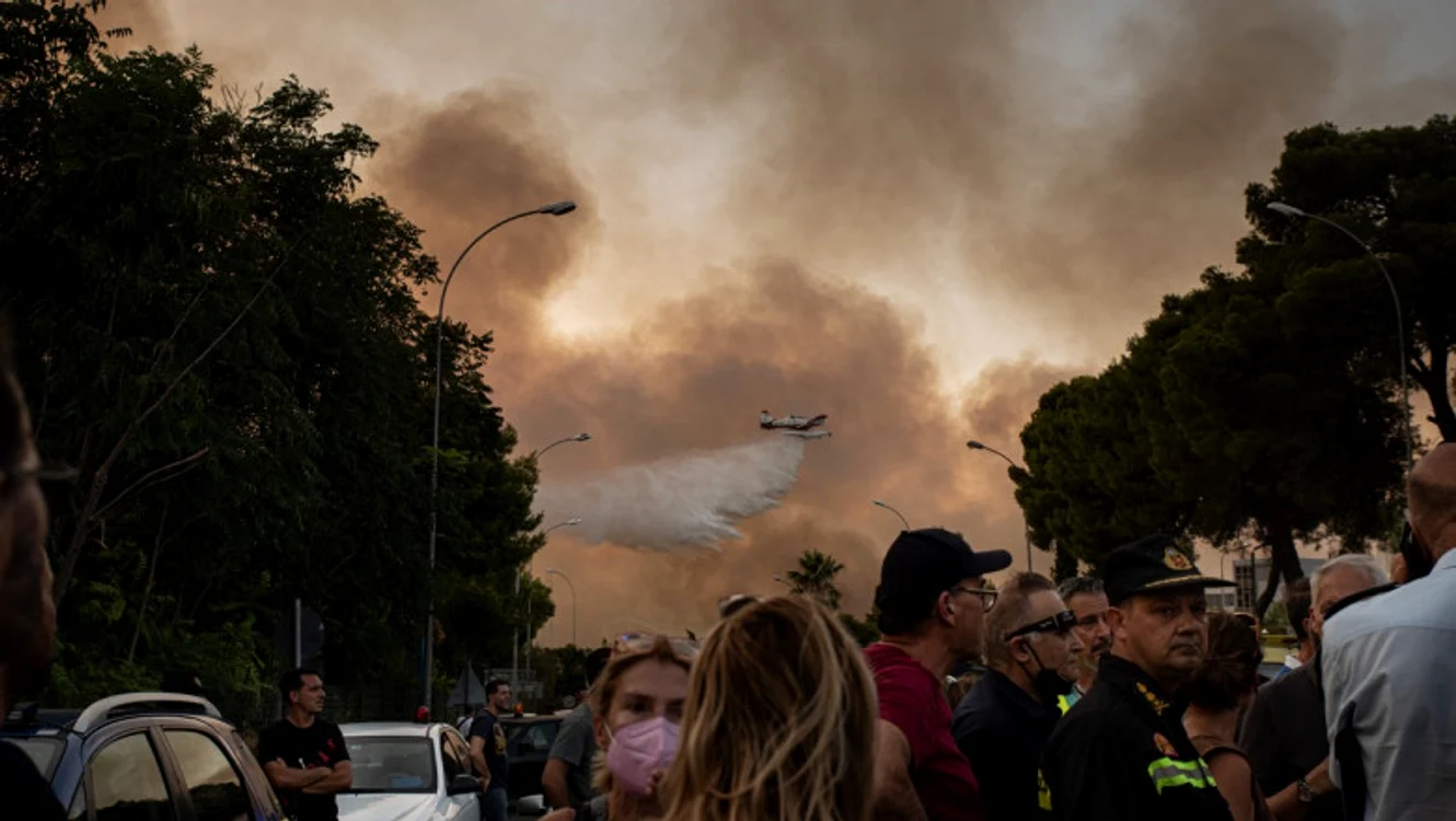 Un avion de stingere a incendiilor s-a prăbușit în insula greacă ZakynthosFoto: Profimedia